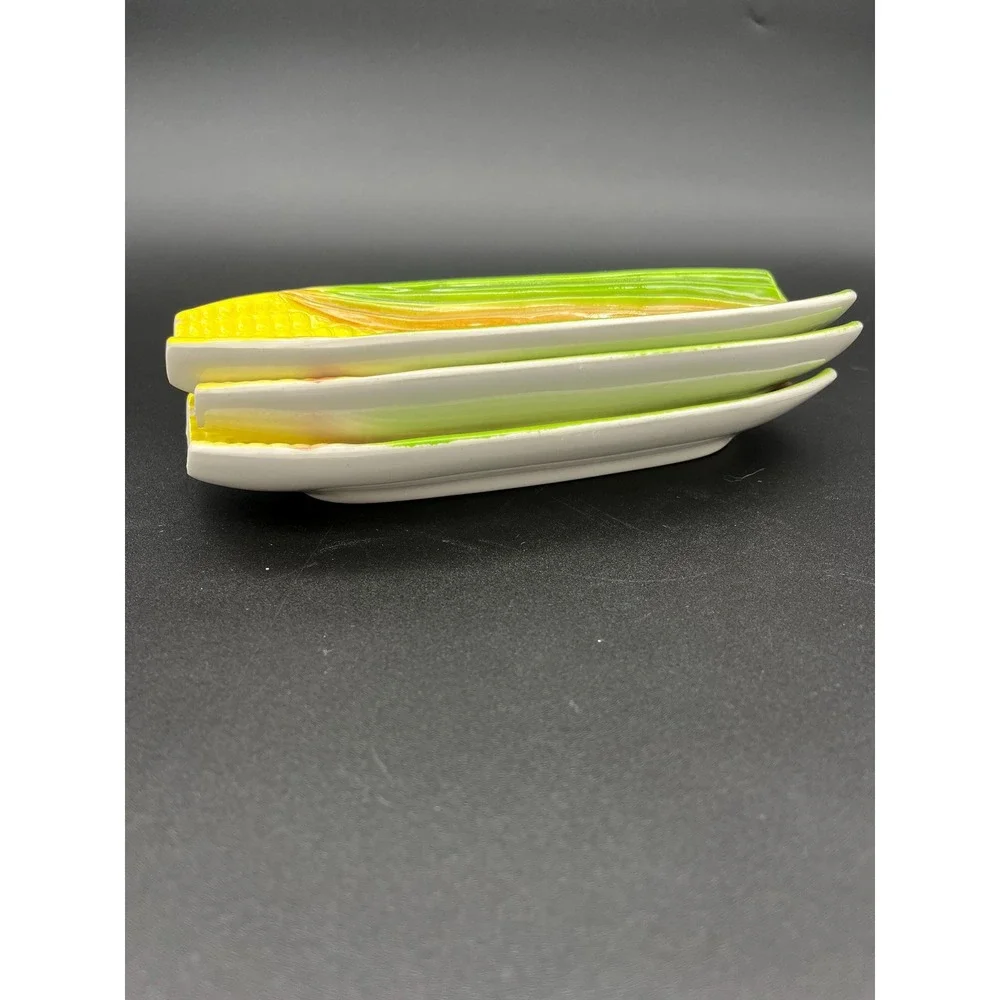 Corn On The Cob Dish Set 3 Pieces Corn Serving Dish Friendship Gift